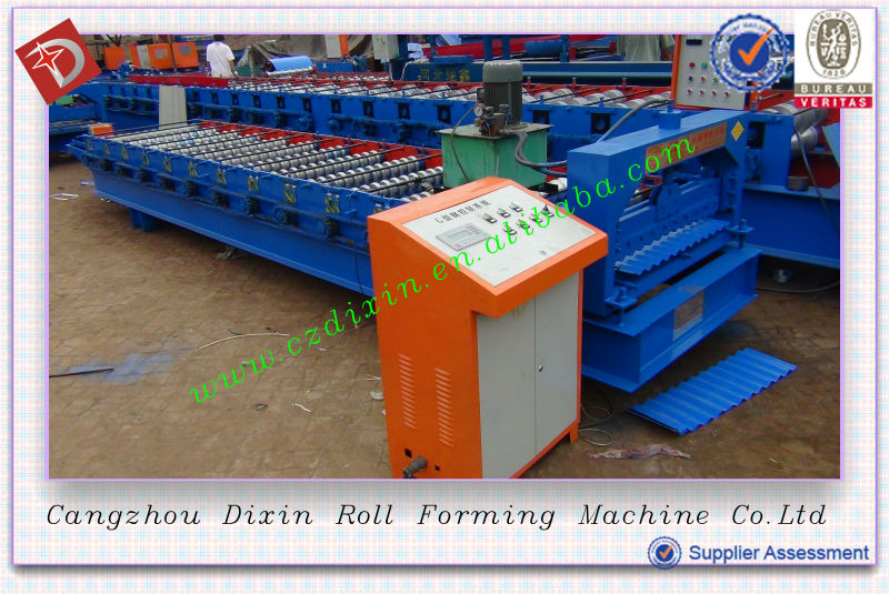 Cangzhou China DIXIN color coated steel sheet machine cold roll formers Corrugated Roof Panel Cold Roll Forming Machine