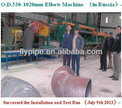 carbon steel elbow induction heat forming hydraulic machine