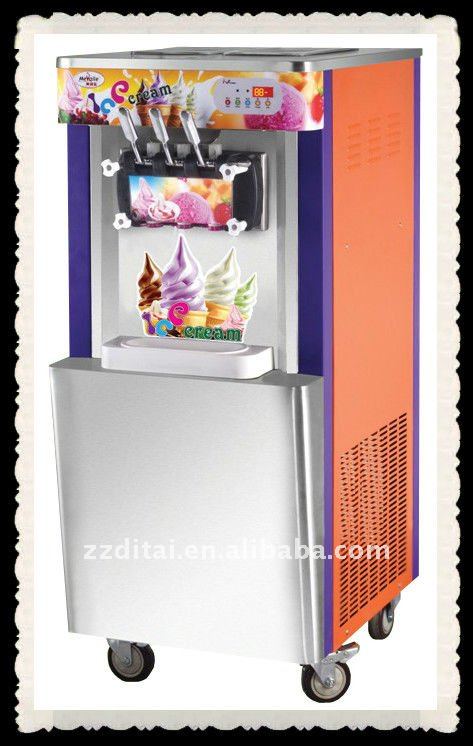 Carzy sales 3 flavors soft ice cream machine