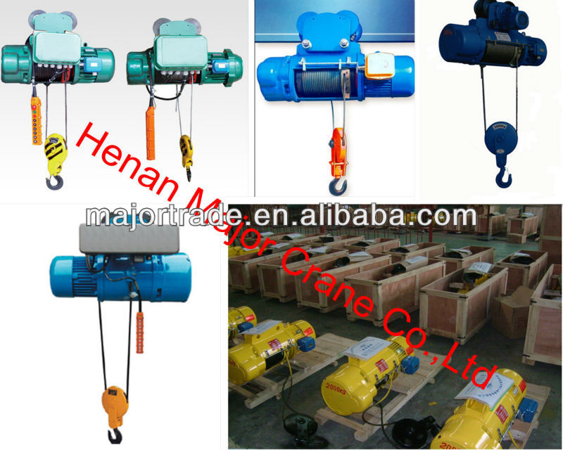 CD1 Type 12t wire rope electric hoist