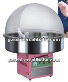 CE Approval big pan candy floss machine with cover