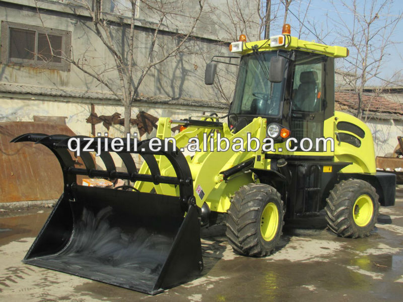 CE approved 1.5ton mini loader with grapple fork