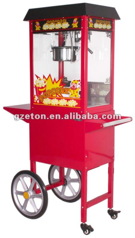 CE Approved commercial Popcorn Popper machine and cart