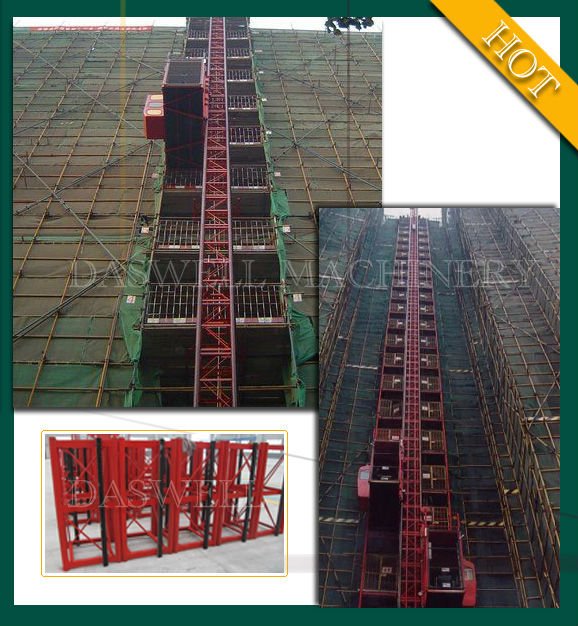 CE approved safe and smooth SC200/200 construction elevator