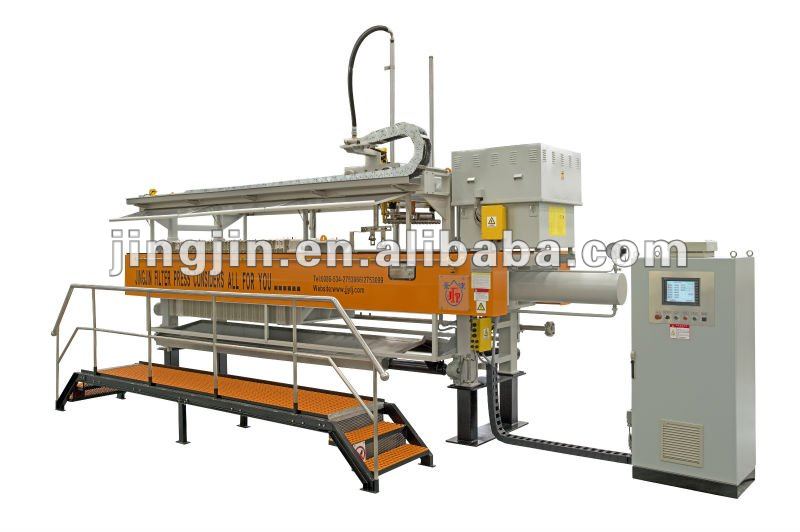 CE certificated-Automatic hydraulic membrane filter press