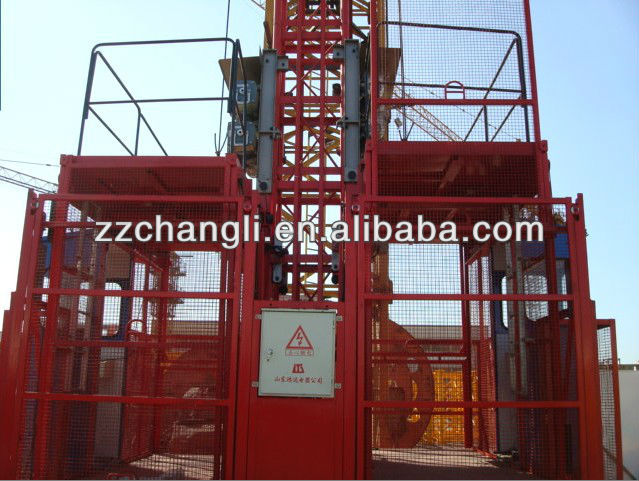 CE,GOST Approved!!! SC200/200 (2T-4T) Construction Hoist Lift, building construction lift