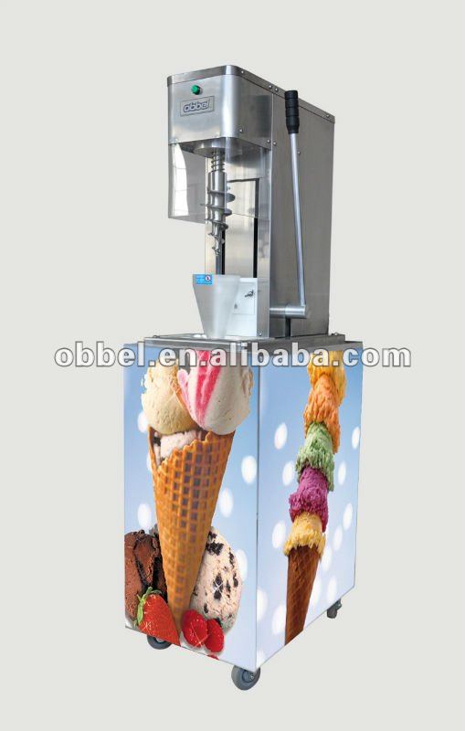 CE mobile stand swirl fruit frozen yogurt mixing machine