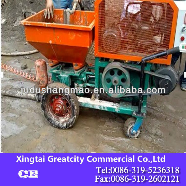 Cement mortar spray machine in construction