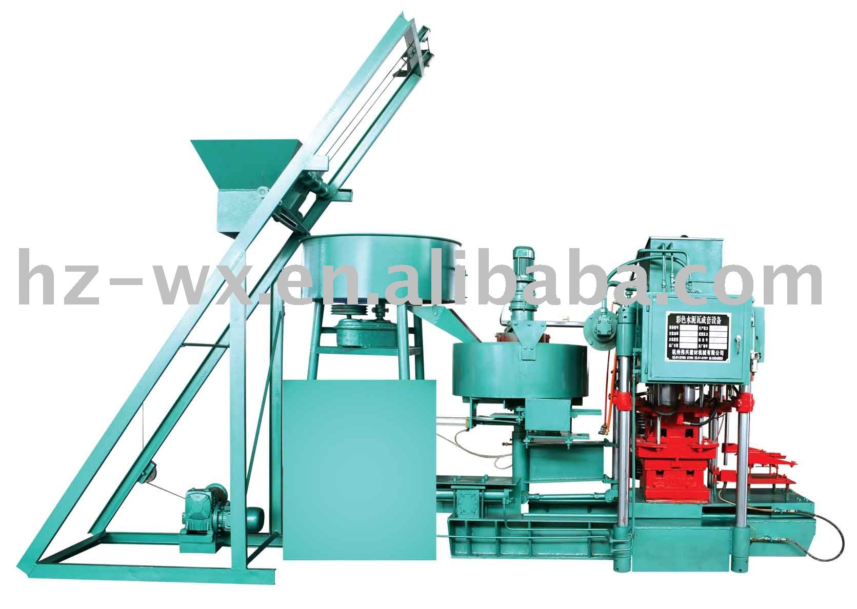 Cement roof tile making machine