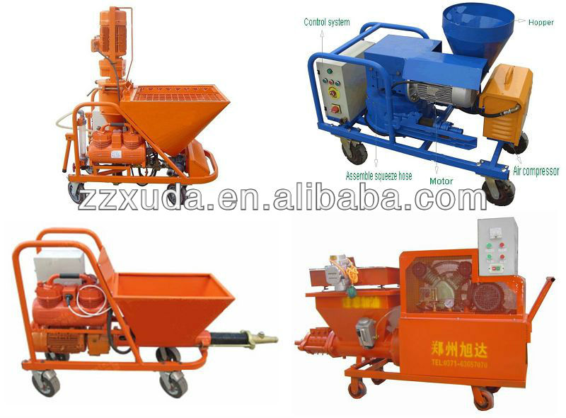 Cement spraying plaster machine