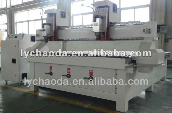 CHAODA high stability furniture making cnc router With double heads for flat carving/plane engraving