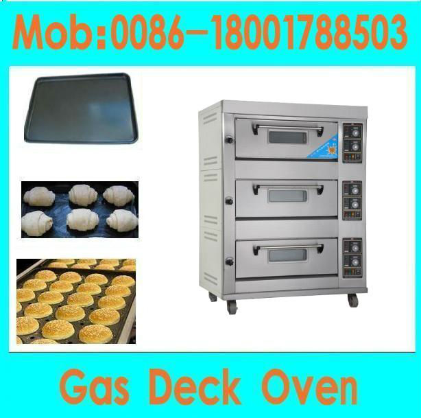 cheap gas deck oven for bread /cake/bakery equipment for sale(3 Decks 6 Trays,manufacturer low price)