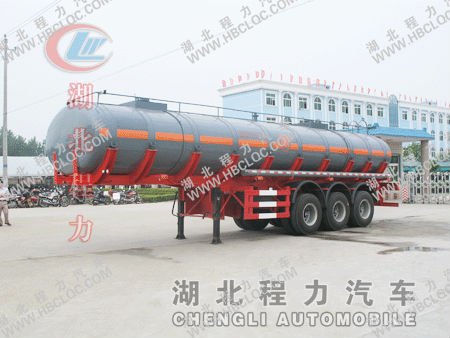 Chemical liquid truck, hydrochloric acid Or sulfuric acid transporting trailer,