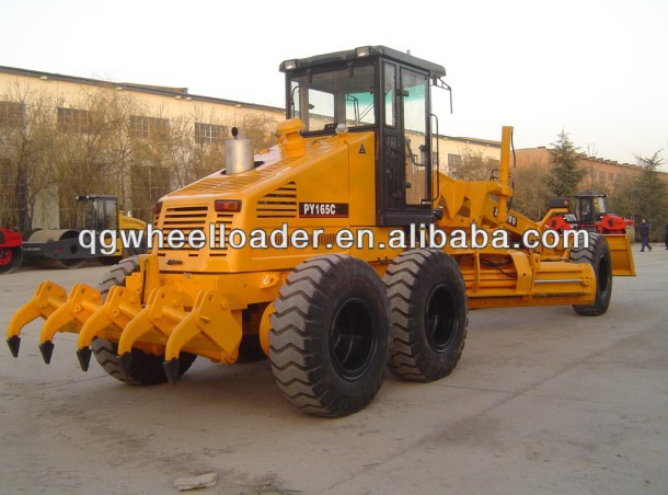 China Best Seller 165HP Cummins Enigne Motor Grader PY165C With Rear Ripper For Sale