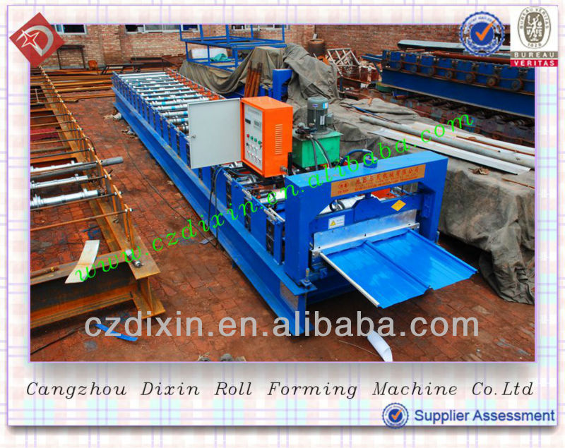 China DIXIN joint-hidden roof panel roll forming machine