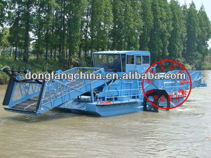 china hdraulic and full automatic aquatic weed harvester