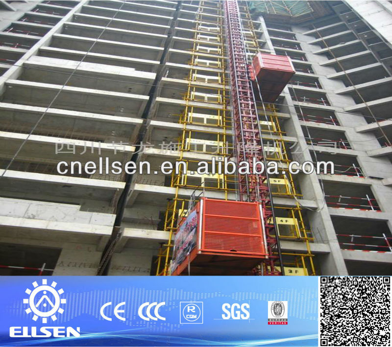 China hot sale Double cages building construction lifter