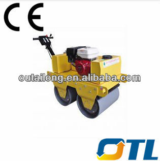 China mini double drum vibratory roller, gasoline roller