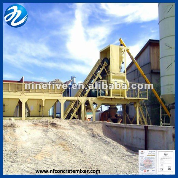 china mobile concrete batching machine HZS50