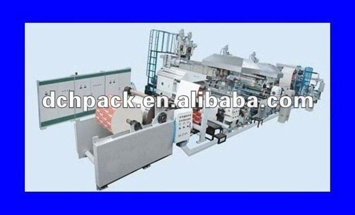 china Two unwind one extruder 3 layer PE PP for BOPP and film Extrusion laminating machine manufacture