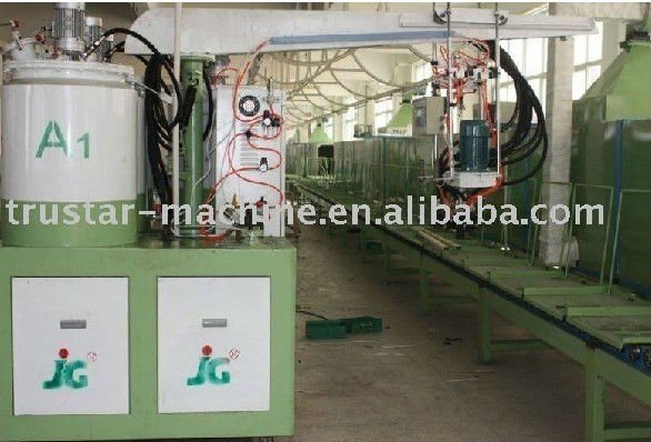 China well Sell JG PU shoe(sole) pouring machine(leather shoes, slippers, sandals)