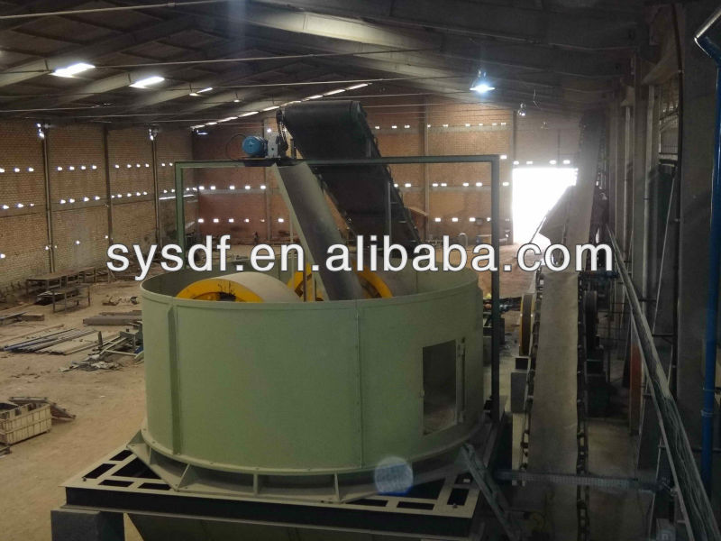 Clay brick making machine, wet pan mill for raw material preparation