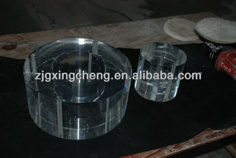 clear round acrylic (pmma/plexiglass) flange