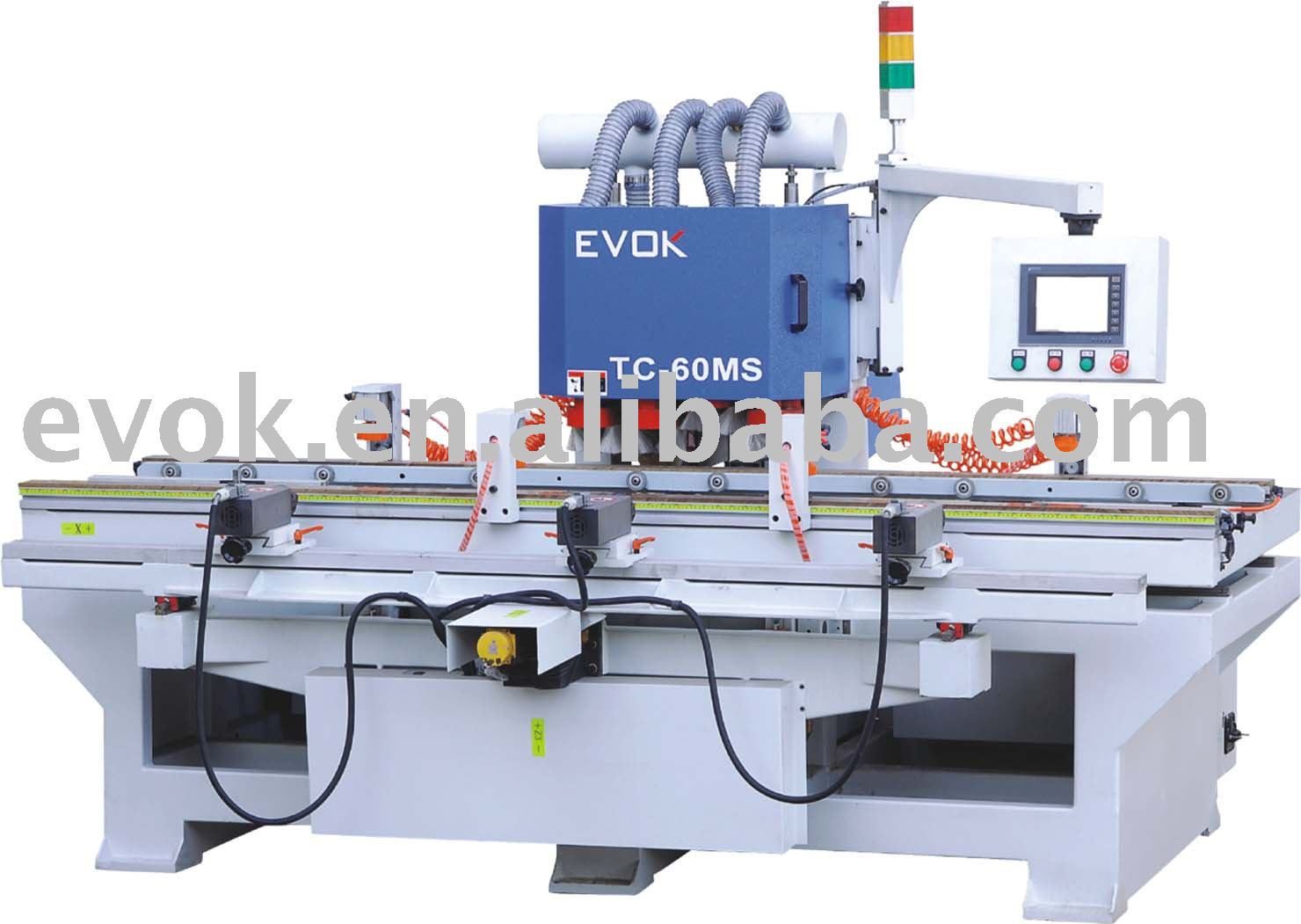 CNC high-speed and full function wooden-door lock-hole and hinge boring machine