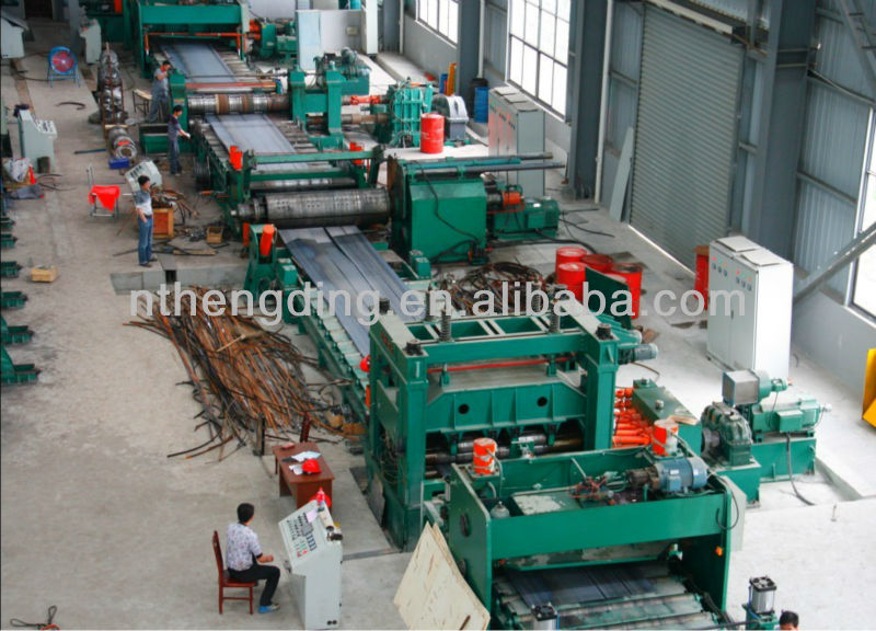 CNC thick plate uncoil cut to length and slitting line