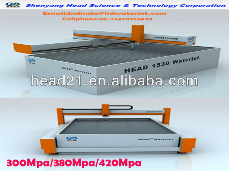 CNC Ultra High Pressure waterjet cutting machine with CE certificate