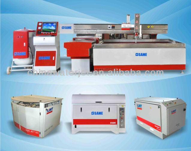 CNC waterjet cutting machine for glass marble metal rubber