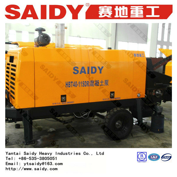 coarse aggregate concrete pump with engine power output 48m3/h