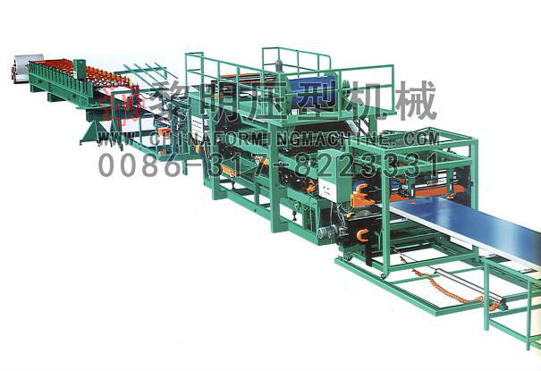 Color Steel Roof EPS / Mineral Wool Sandwich Panel Forming Machine Production Line