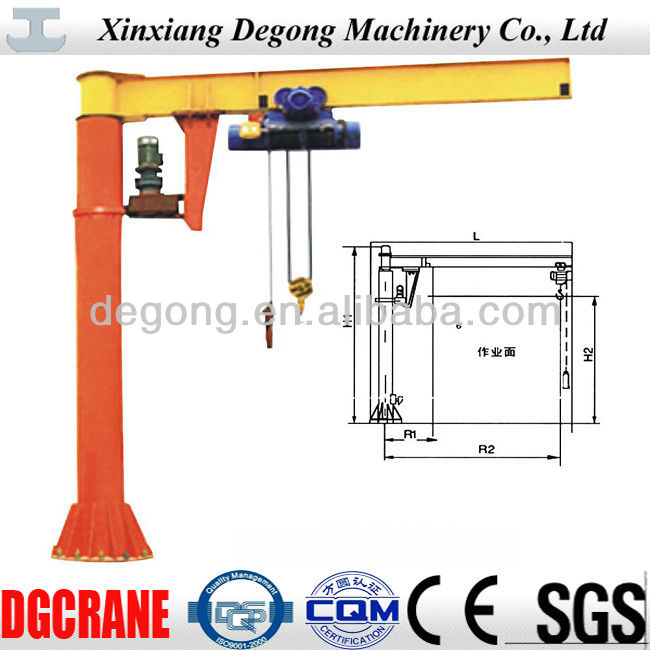 column jib crane free standing jib cranes