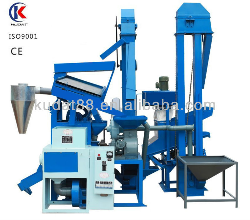 Combined rice mill machine with stone remover rice machinery combined