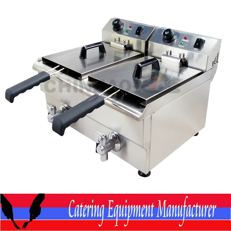 Commercial Double Basket Table Top Deep Fryer