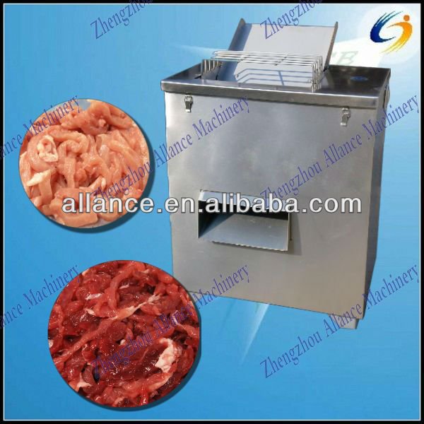 Compact structure meat strip cutter / meat shredding machine