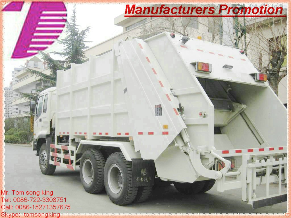 compress garbage truck Foton 6x4 compress garbage truck/ garbage compactor truck/refuse compression truck