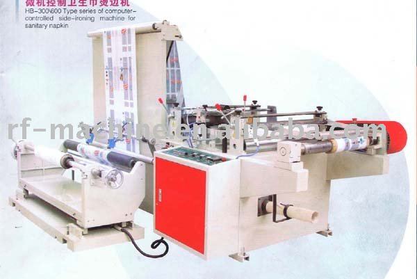 Computer control side ironing machine for sanitary napkin