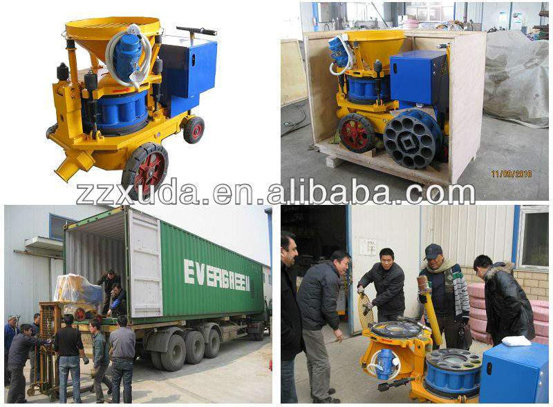 Concrete launcher machine