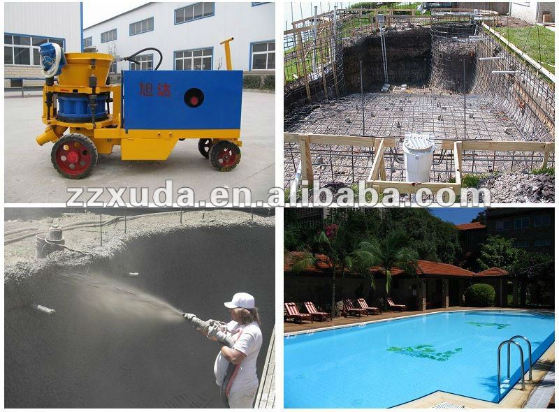 Concrete machine for swimming pool