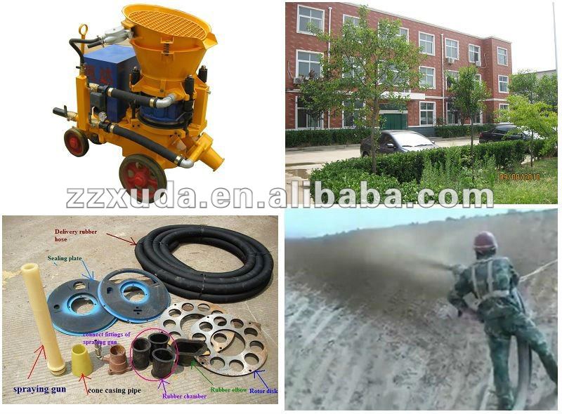 Concrete shotcrete machine for slope stabilization