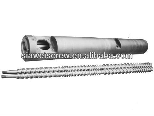 Conical/ Parallel Vented Twin Screw Barrel