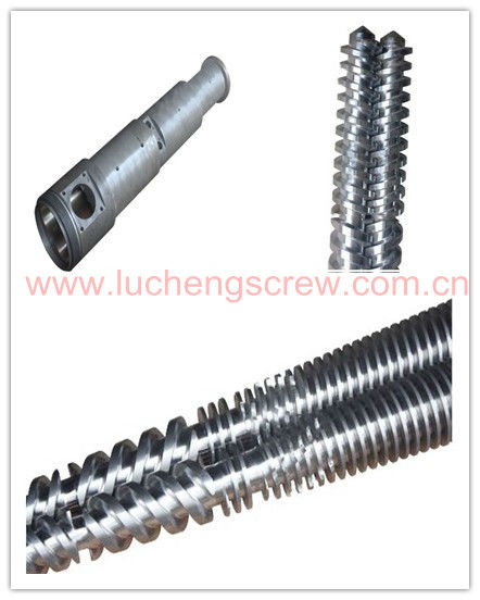 conical twin screw barrel for plastic extruder machine/PP PET PVC extruder machine screw barrel