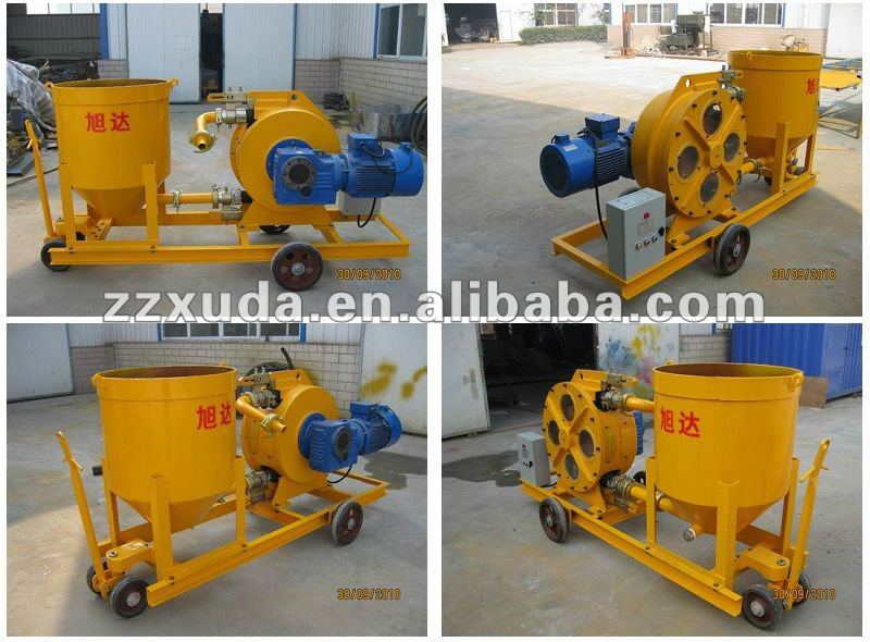 Construction machine for mortar transfering