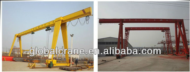 Construction rail mounted gantry crane with cantilever