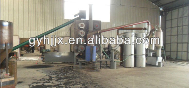 Continuous charcoal powder making furnace