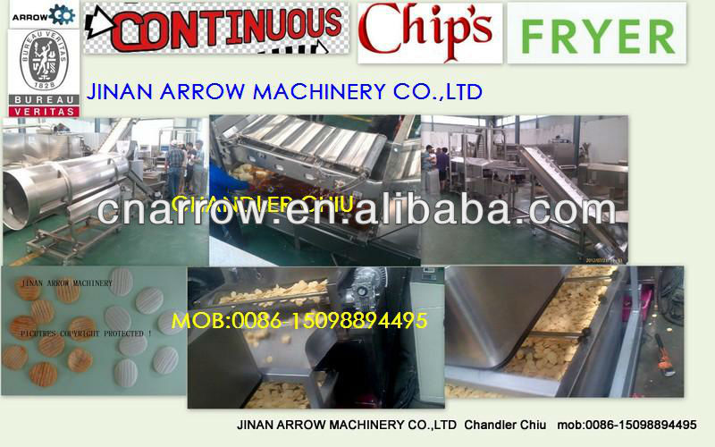 Continuous chips fryer