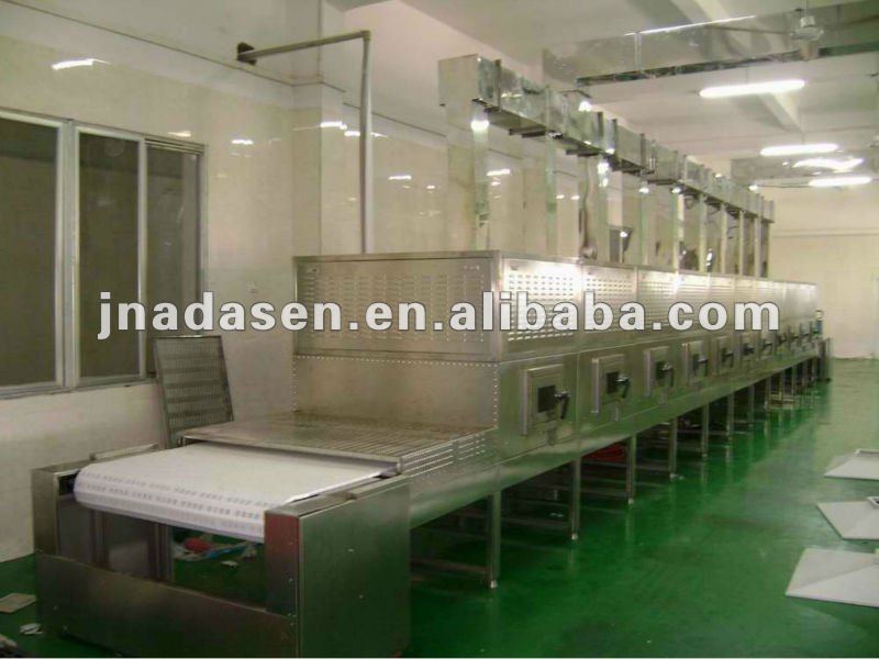 Continuous microwave herbs/teas/spice drying&sterilizing machine