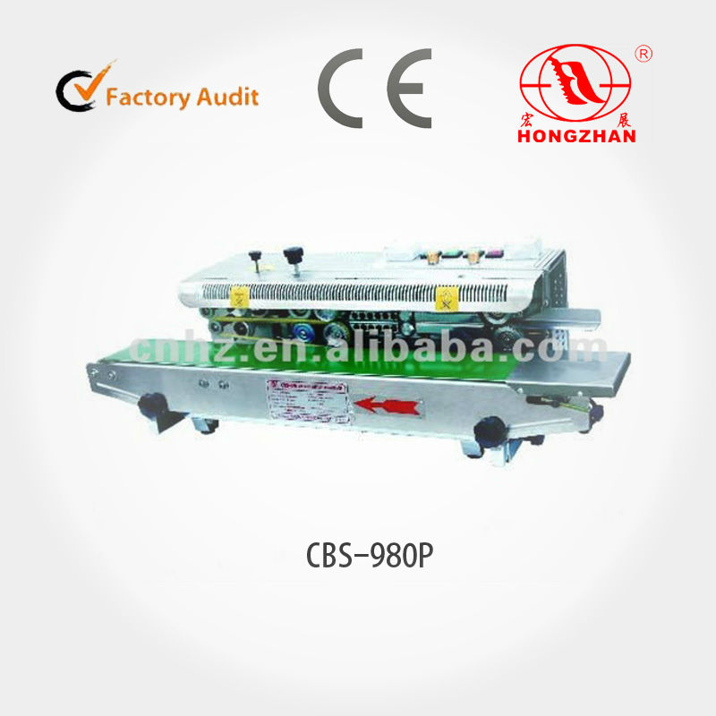 Continuous sealing machine with ink printing